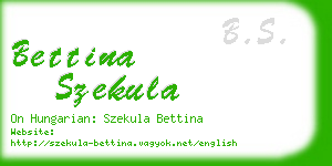 bettina szekula business card